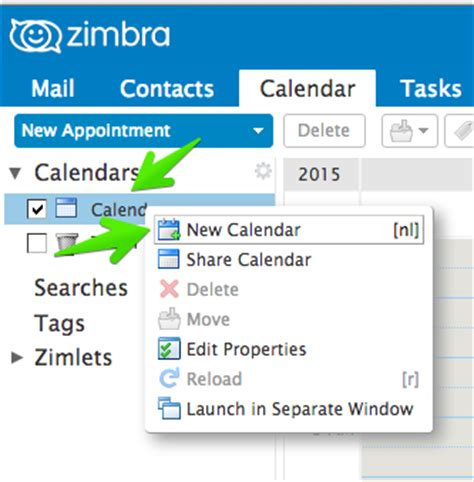 Accessing Zimbra Collaboration Server with iCal and Calendar.